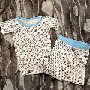 Little Sleepies Blue Polka Dot Short Sleeve and Shorts PJs. 12-18 months.